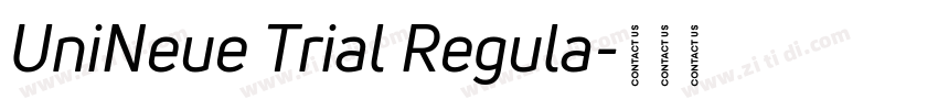 UniNeue Trial Regula字体转换